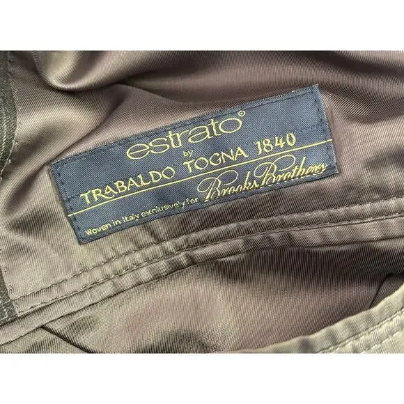 Brooks Brothers Suit Mens 44R/W39 Gray Pinstripe Wool 2 Piece Jacket Pants - Picture 5 of 16